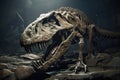 Dinosaur Fossil (Tyrannosaurus Rex) Found by Archaeologists. AI generated Royalty Free Stock Photo