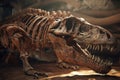 Dinosaur Fossil (Tyrannosaurus Rex) Found by Archaeologists. AI generated Royalty Free Stock Photo