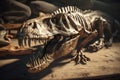 Dinosaur Fossil (Tyrannosaurus Rex) Found by Archaeologists. AI generated Royalty Free Stock Photo