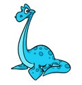 Dinosaur funny plesiosaur cartoon