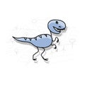 Dinosaur, funny sketch for your design