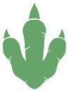 Dinosaur Green Footprint Royalty Free Stock Photo