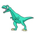 Dinosaur green reptile character animal illustration cartoon