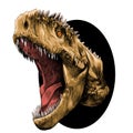 Dinosaur head sketch vector