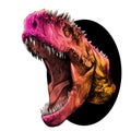 Dinosaur head sketch vector