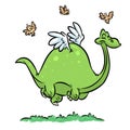 Dinosaur hypothesis bird evolution cartoon illustration