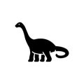 Black solid icon for Dinosaur, dangerous and herbivores