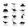 Dinosaur icons vector