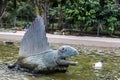 Dinosaur in Cadiz town park, Spain