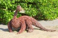 Dinosaur made of dry twigs Royalty Free Stock Photo