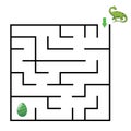 Dinosaur Mazes for Kids. Maze games worksheet for children with surprise egg. Game and activities for kids.Games for Homeschooling