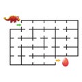 Dinosaur Mazes for Kids. Maze games worksheet for children with surprise egg. Game and activities for kids.Games for Homeschooling