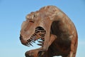 T-Rex Dinosaur Metal Sculpture at Anza Borrego Desert California