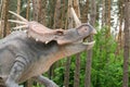 dinosaur model Styracosaurus in Dinosaur Park Royalty Free Stock Photo