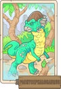 Dinosaur pachycephalosaurus, illustration design