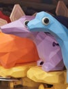 Dinosaur plastic toys that look like they are watching you Royalty Free Stock Photo