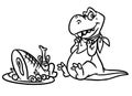 Dinosaur predator breakfast Jurassic period coloring pages