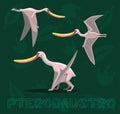 Dinosaur Pterodaustro Cartoon Vector Illustration Royalty Free Stock Photo