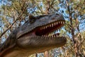Dinosaur replica at Dino Park, in Portugal, in real size