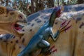 Dinosaur replica at Dino Park, in Portugal, in real size