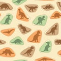 Dinosaur retro pattern