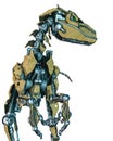 Dinosaur robot in a white background Royalty Free Stock Photo