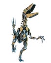 Dinosaur robot in a white background Royalty Free Stock Photo