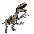 Dinosaur robot in a white background Royalty Free Stock Photo