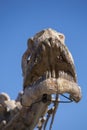 Dinosaur's head skull and blue sky, Ischigualasto