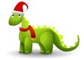 Dinosaur in Santa Hat