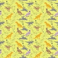 Dinosaur seamless pattern design for print Royalty Free Stock Photo