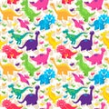 Dinosaur Seamless Tileable Vector Background Pattern Royalty Free Stock Photo