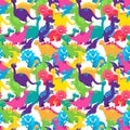 Dinosaur Seamless Tileable Vector Background Pattern Royalty Free Stock Photo