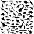 Dinosaur silhouette contour Royalty Free Stock Photo