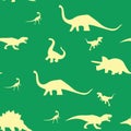 Dinosaur silhouette pattern seamless