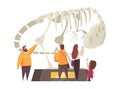Dinosaur Skeleton Excursion Composition Royalty Free Stock Photo
