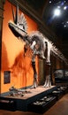 Majestic Dinosaur Skeleton Display in Museum Royalty Free Stock Photo
