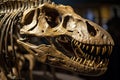 Dinosaur skeleton head fossil remains. Generate ai Royalty Free Stock Photo