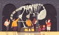 Dinosaur Skeleton Museum Composition Royalty Free Stock Photo