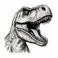 Dinosaur Sketch, Hand Drawn Sketched Dino, Engraving Dinosaurs, Ink Jurassic Monster Dinosaur Royalty Free Stock Photo