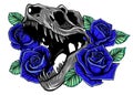 Dinosaur Skull. Drawing Of T-Rex Skull vector