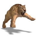 Dinosaur Smilodon Royalty Free Stock Photo