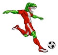 Dinosaur Soccer Football Player Sports Mascot Royalty Free Stock Photo