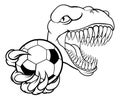 Dinosaur Soccer Football Player Sports Mascot Royalty Free Stock Photo