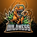 Dinosaur sport mascot logo design