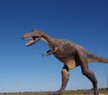 Dinosaur Statue Against A Prairie Sky Patricia Alberta Royalty Free Stock Photo