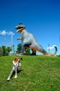 Dinosaur statues in Drumheller, the dinosaur capital of the world