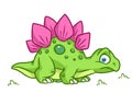 Dinosaur Stegosaurus cartoon Illustrations Royalty Free Stock Photo