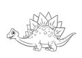 Dinosaur Stegosaurus coloring pages Royalty Free Stock Photo