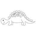 Dinosaur stegosaurus contour